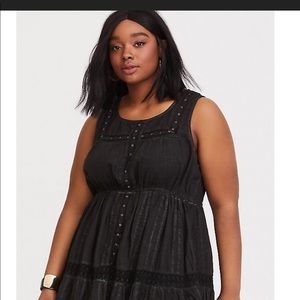 Torrid 3x Black Boho Tank Reserved